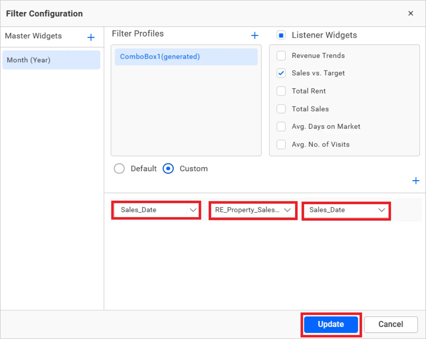 Mapping the appropriate fields to allow cross data source filtering