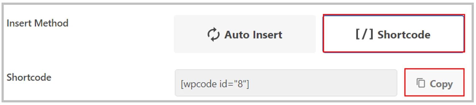 Copy Shortcode
