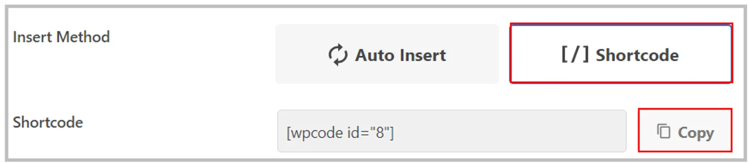 Copy Shortcode
