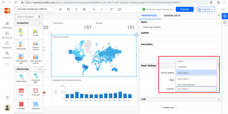 Configuring a choropleth map