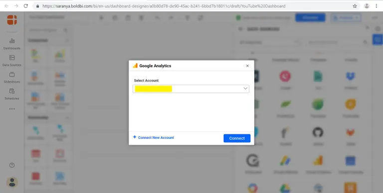 Creating a Google Analytics connection