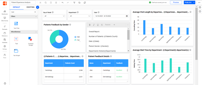 Dashboard Designer Page