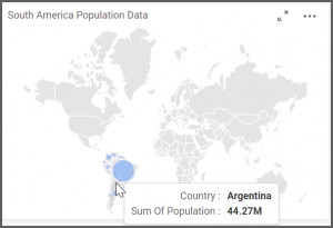 bubble map of South America