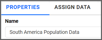 Select the Properties tab of Choropleth Map Widget