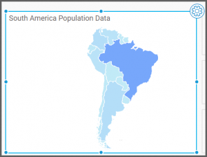 select the South America map option Choropleth Map Widget