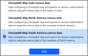 Select the data source would you like Choropleth Map Widget