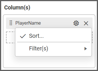 Narrowing Down the Data for Column Chart Widget