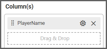 Drag and drop the filter data in Column(s) box
