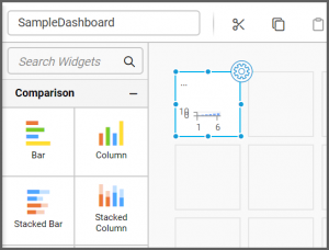 Selecting the Column Chart Widget