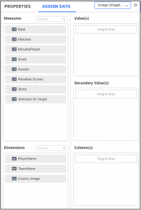 Assigning Data to the Combo Chart Widget