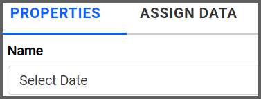 option to rename properties tab to Select Date using the settings menu