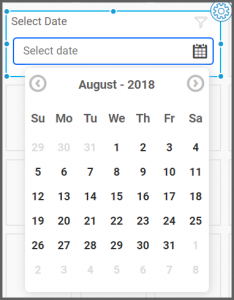 dashboard view allows to select the date range from the date picker