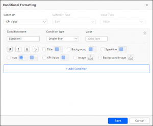 Conditional formatting window