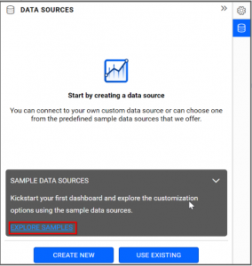 Create sample data source for KPI card widget