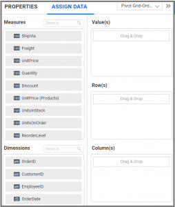 Assigning Data to the Pivot Grid Widget 