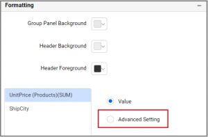 Conditional Formatting in the Pivot Grid