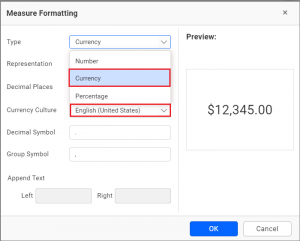 Measure Formatting