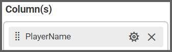 option to drag and set the TeamName field to the Columns into the Assign Data tab of the settings menu