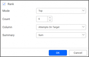 Dialog box - Customizing the Pyramid or Funnel Chart Widget