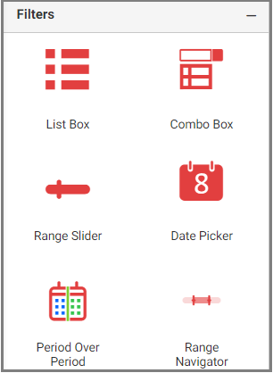 Filters section for range navigator