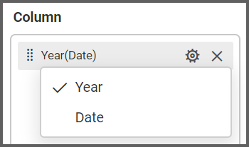 Options button that appears beside the Date field and select Day