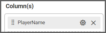 option to drag and set the TeamName field to the Columns into the Assign Data tab of the settings menu