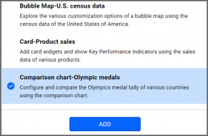 select the data source you would like to use in tree map widget