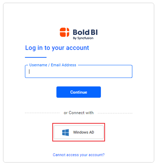 connect Bold BI with Windows AD