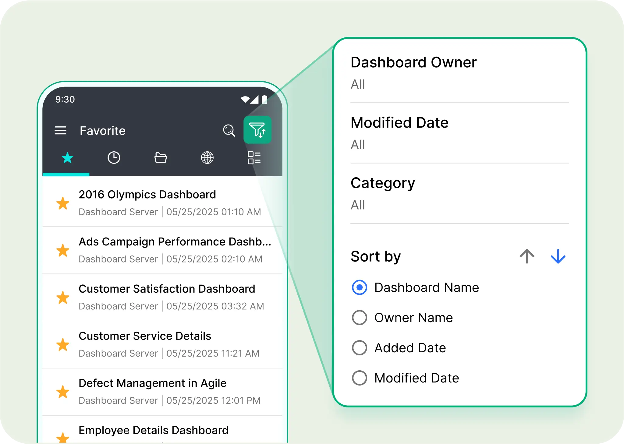 Easy Dashboard Navigation