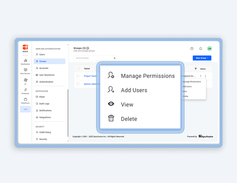 How to Add Groups and Manage Permissions