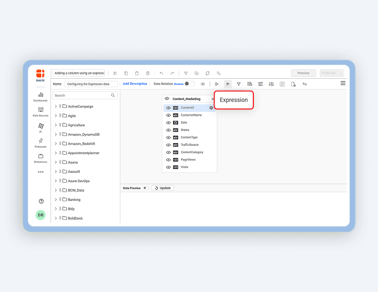 How to Add a Column using an Expression in Query Designer
