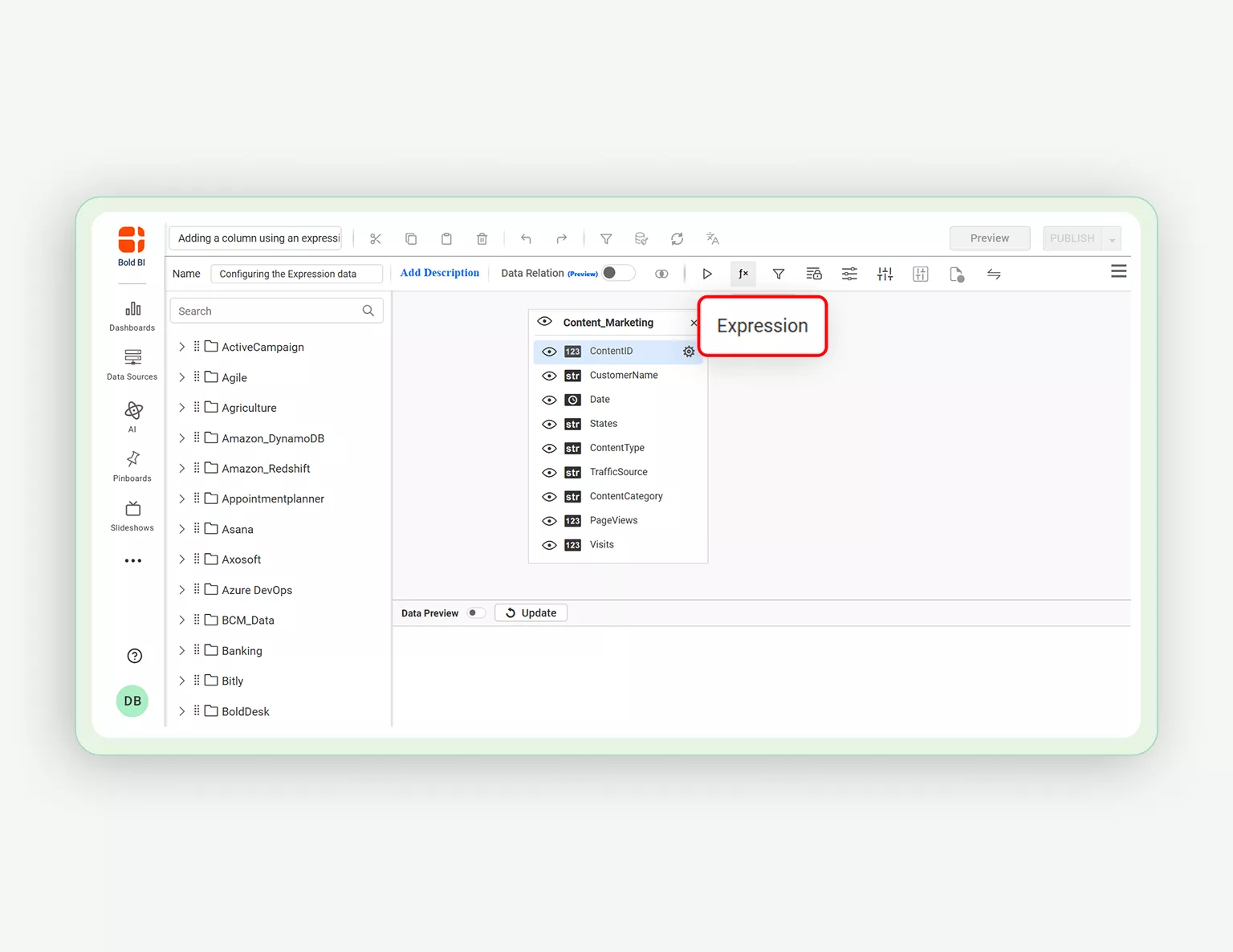 How to Add a Column using an Expression in Query Designer