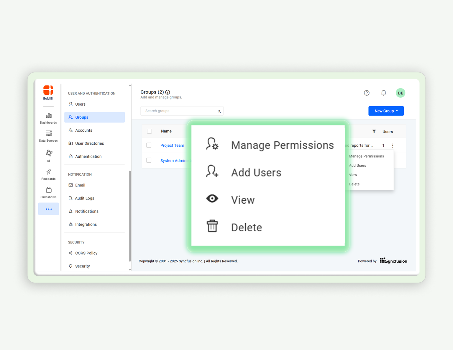 How to Add Groups and Manage Permissions