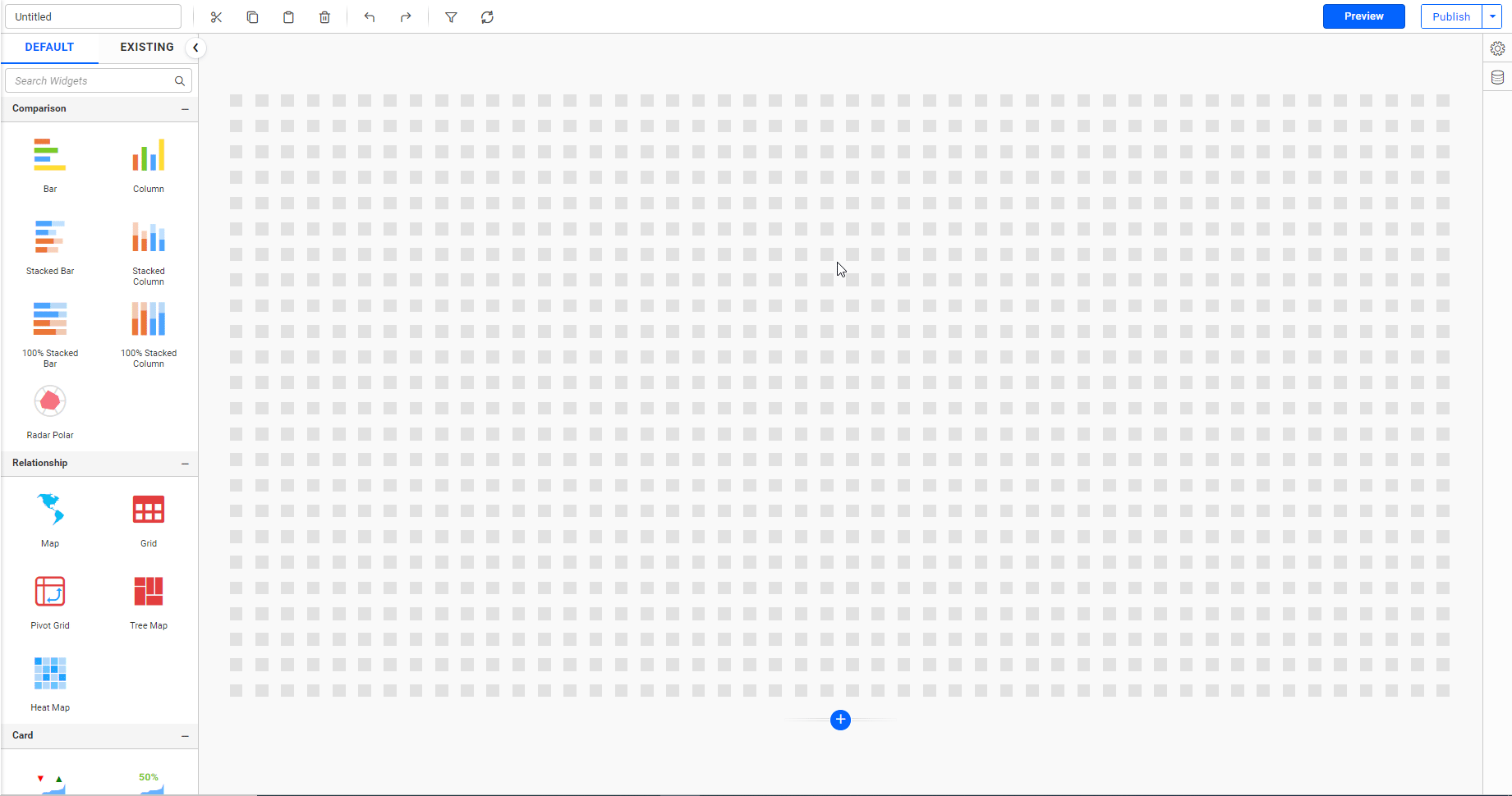 Provided an option to hide widgets panel in designer