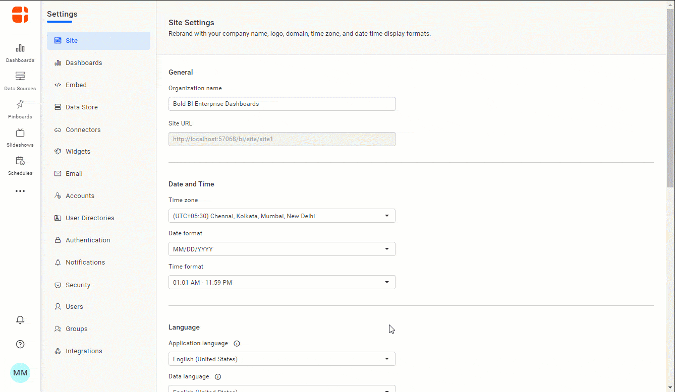 Support to setting up CORS headers on the settings page